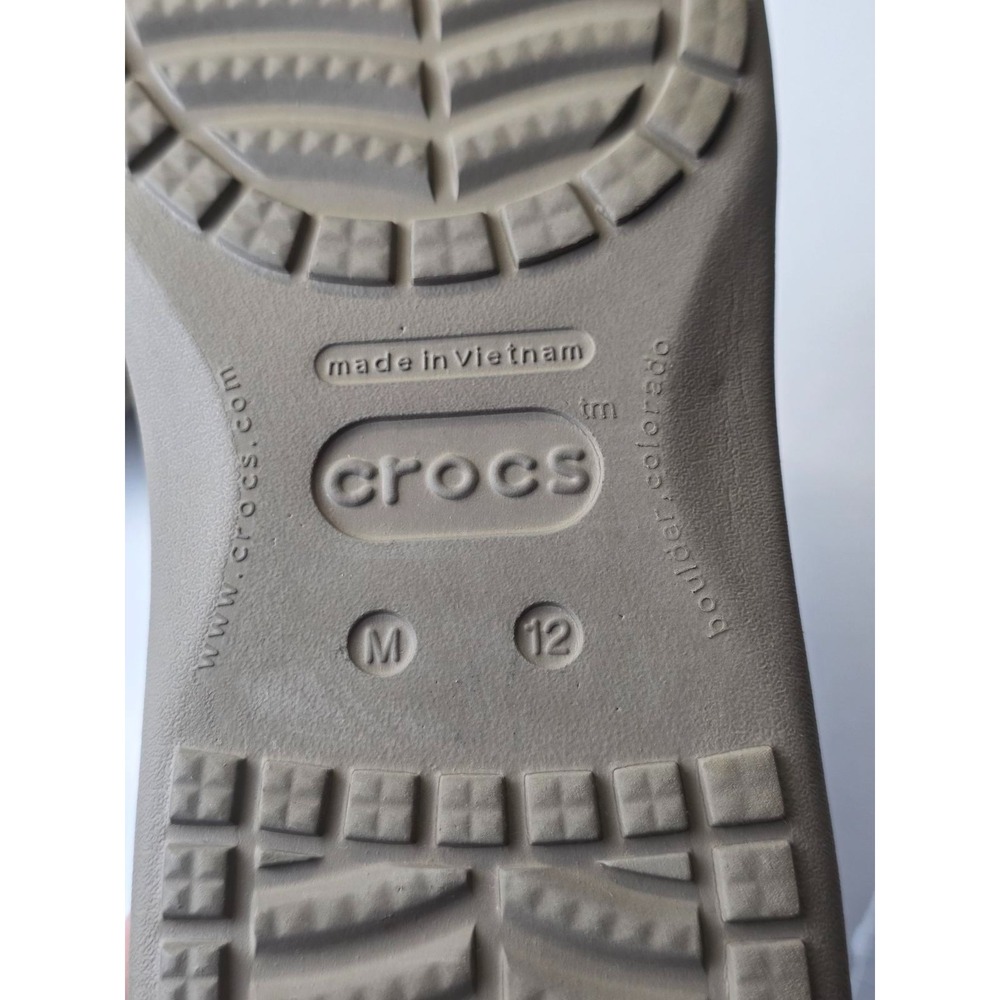 Crocs Santa Cruz 2 Men's Sneakers Size 12 Brown‎ Khaki Slip On Canvas Shoes - Picture 14 of 16